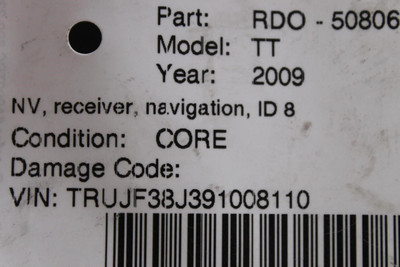 Audio Equipment Radio Receiver With Navigation Fits 08-09 AUDI TT 38378 8J0035192P high resolution2