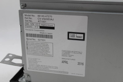 Audio Equipment Radio Prius 2016-2018 TOYOTA PRIUS OEM #15135 86140-47270 high resolution2