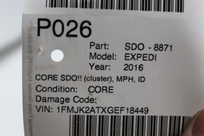 Speedometer Cluster 109K Miles MPH 2016-2017 FORD EXPEDITION OEM #15175 GL1T-10849-EE high resolution2