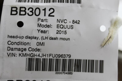 Camera/Projector Head-up Display Left Dash Mounted 2014-16 HYUNDAI EQUUS #15061 94310-3N550 high resolution2