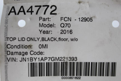 Black Console Front Floor Wood Trim 2015-2017 INFINITI Q70 OEM #12971 high resolution2