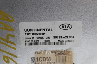 Engine ECM Electronic Control Module 2.0L Sedan CVT Ulev Fits 20 FORTE 12117 39199-2E036 high resolution2