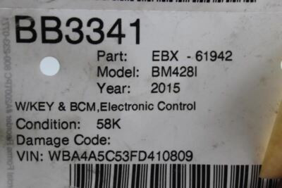 Engine ECM Electronic Control Module Fits 14-18 BMW 320i 12129 8631689-01