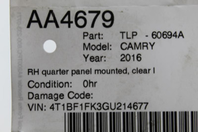 Right Passenger Tail Light Quarter Panel Mounted 2015-17 TOYOTA CAMRY OEM #12018 high resolution2