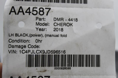 Left Driver Side Black 3 Wire Door Mirror Power 2014-20 JEEP CHEROKEE OEM #12711 high resolution2