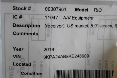 Audio Equipment Radio Receiver US Market 5.0" Screen Fits 18-19 RIO 14016 96180-H9850WK high resolution2