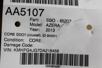 Speedometer  Cluster 105K ID 940013V100 Fits 12-13 AZERA OEM #11883 94001-3V100 high resolution2 Speedometer  Cluster 105K ID 940013V100 Fits 12-13 AZERA OEM #11883 94001-3V100 high resolution2