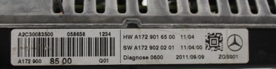 Info-GPS-TV Screen Display 172 Type SLK300 2012-2016 MERCEDES SLK OEM #10387 A2C30083500 high resolution2