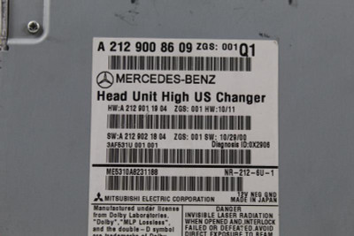 Audio Equipment Radio 212 Type Station Wgn 2010-2012 MERCEDES E-CLASS OEM #9317 A2129008609 high resolution2