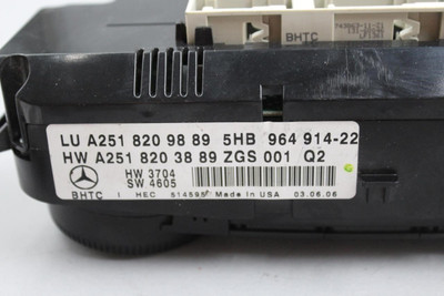 Temperature Control 251 Type R550 Front Fits 07-08 MERCEDES R-CLASS 37426 A2518203889 high resolution2