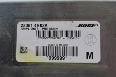 Audio Equipment Radio Amplifier Bose Audio System Fits 16 INFINITI Q50 3226 280614HK2A high resolution2