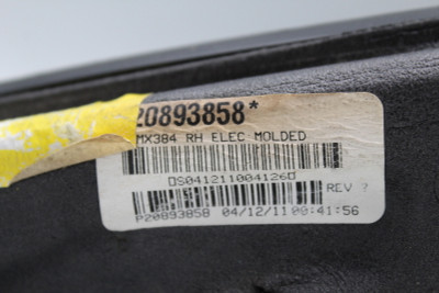 2008-2012 CHEVROLET MALIBU RIGHT PASSENGER SIDE BLACK TEXTURED DOOR MIRROR OEM high resolution2