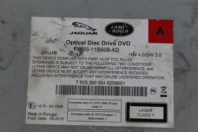 Audio Equipment Radio CD Player Fits 2017-2020 ROVER EVOQUE OEM #34776 FW93-11B608-AD high resolution2