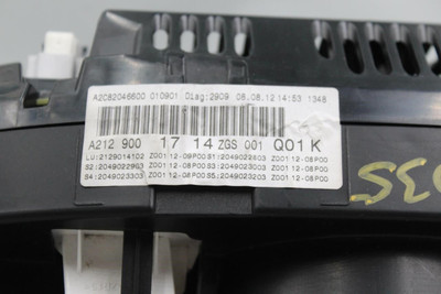 Speedometer 212 Type Sedan 158K MilesE300 MPH 2012-2013 MERCEDES E-CLASS #34891 A2129001714ZGS001, 2129001714 high resolution2