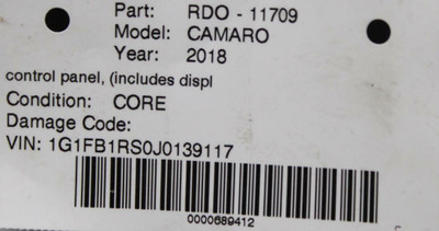 2018 CHEVROLET CAMARO COLORADO INFORMATION DISPLAY DASH SCREEN OEM 42578313 high resolution2