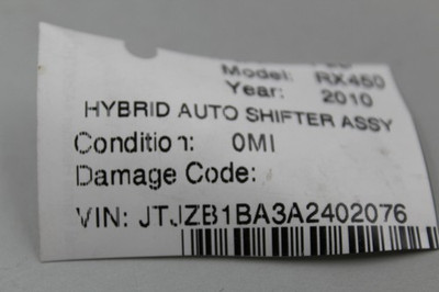 10 LEXUS RX450H CENTER CONSOLE AUTOMATIC GEAR SHIFTER OEM