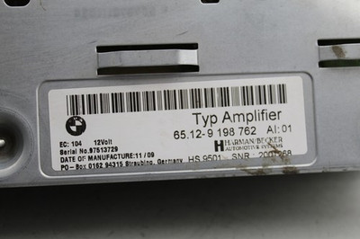 10 11 12 13 BMW 528I 535I 550I HARMAN BECKER AUDIO RADIO AMPLIFIER OEM 65129198762