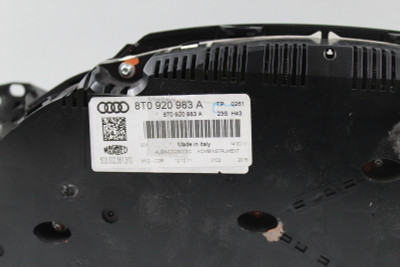 10 11 12 AUDI A5 INSTRUMENT CLUSTER GAUGE SPEEDOMETER OEM 8T0920983A high resolution2 10 11 12 AUDI A5 INSTRUMENT CLUSTER GAUGE SPEEDOMETER OEM 8T0920983A high resolution2