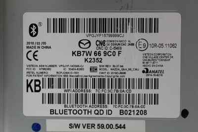 Audio Equipment Radio Receiver Without Navigation Fits 17-18 MAZDA CX-5 34789 KB7W669C0F high resolution2