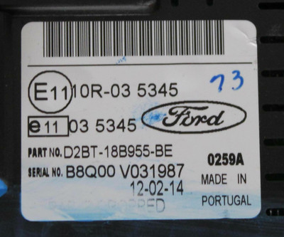 2014 FORD FIESTA INFORMATION DISPLAY SCREEN D2BT18B955BE OEM high resolution2