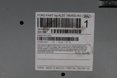 Audio Equipment Radio Receiver AM-FM Fits 19-20 FORD F150 PICKUP 34762 KL3T-18D832-AG