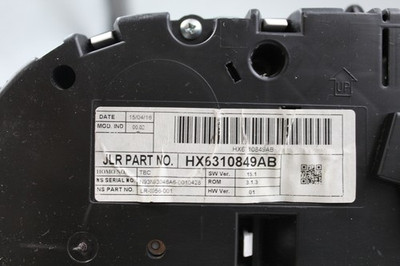 17 18 19 JAGUAR XF INSTRUMENT CLUSTER GAUGE SPEEDOMETER OEM HX6310849