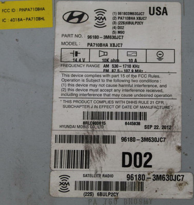 09 10 11 12 13 14 HYUNDAI GENESIS SEDAN AM/FM RADIO CD PLAYER RECEIVER OEM 96180-3M630JC7 high resolution2 09 10 11 12 13 14 HYUNDAI GENESIS SEDAN AM/FM RADIO CD PLAYER RECEIVER OEM 96180-3M630JC7 high resolution2