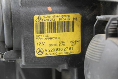 03-06 MERCEDES S430 S-CLASS RIGHT PASSENGER SIDE BI-XENON HID HEADLIGHT OEM 1564 A2208202761 high resolution2