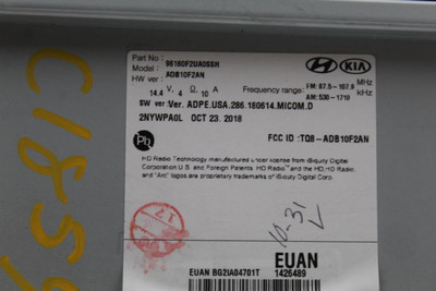 Audio Equipment Radio Receiver Fits 2019-2020 HYUNDAI ELANTRA OEM #33693 96160F2UA0SSH high resolution2