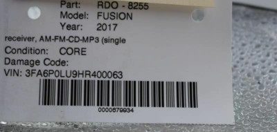 FUSION    2017 Audio Equipment Radio 1425 HS7T-19C107-BD high resolution2