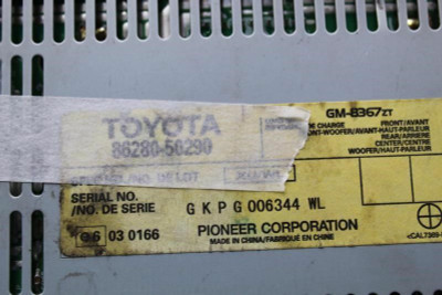 2007-2012  LEXUS LS460  RWD RADIO AMPLIFIER 86280-50290 OEM #82    high resolution2