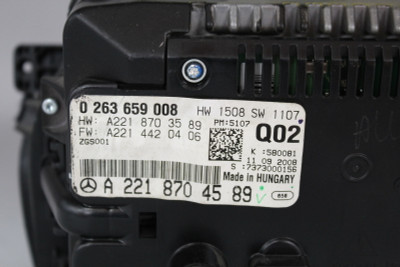 07 08 09 MERCEDES SCLASS W216 CL65 A550 INSTRUMENT CLUSTER GAUGE SPEEDOMETER  A2218704589 high resolution2