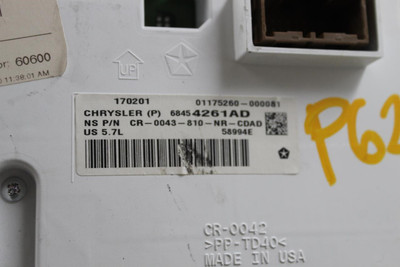 Speedometer Cluster 37K MPH Black Chrome Bezel Fits 2020 DODGE DURANGO OEM 39000 68454261AD high resolution2