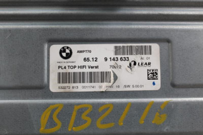2007 BMW X5 E70 PL4 Top HiFi Audio Amplifier OEM #393 9143633 high resolution2