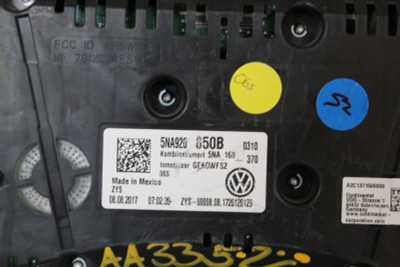 17 18 VOLKSWAGEN TIGUAN 14K INSTRUMENT CLUSTER GAUGE SPEEDOMETER OEM 5NA920850B high resolution2 17 18 VOLKSWAGEN TIGUAN 14K INSTRUMENT CLUSTER GAUGE SPEEDOMETER OEM 5NA920850B high resolution2