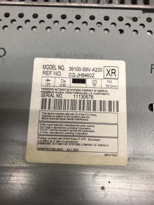 2003 2004 2005 HONDA PILOT AM/FM CD CASS PLAYER 39100S9VA220 OEM high resolution2