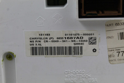 Speedometer Cluster 39K 7" Display Screen 18 JEEP GRAND CHEROKEE OEM #34929 68331687AD high resolution2