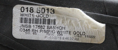 Right Passenger Side White Gold Door Mirror Power Fits 2018 FORD FOCUS OEM 38421 JM5B17682BA high resolution2