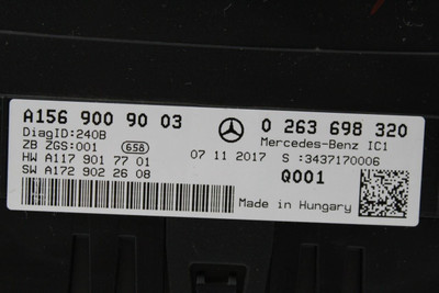 Speedometer 62K Miles 156 Type GLA250 Fits 2018-19 MERCEDES GLA-CLASS OEM #38384 A1569009003 high resolution2