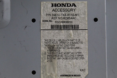 Info-GPS-TV Screen Display Dash Mounted Upper Fits 14-17 HONDA ODYSSEY OEM 38634 39810-TK8-A110-M1 high resolution2