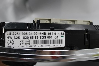 Temperature Control 251 Type R350 Front 2010-2013 MERCEDES R-CLASS OEM #40366