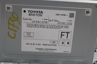 Audio Equipment Radio Sedan Display And Receiver Fits 2020 TOYOTA COROLLA #38498 86140-12350