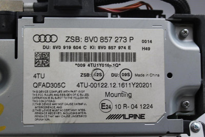 Info-GPS-TV Screen Display Screen Fits 15-17 AUDI A3 41019 8V0857273P