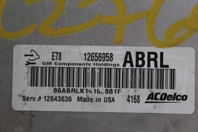 Engine ECU ECM Electronic Control Module Fits 2012-16 CHEVROLET CRUZE OEM #41302 12656958