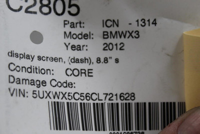 Info-GPS-TV Screen Display Dash Fits 2011-2013 2015-2017 BMW X3 OEM #41555 65509289584 , 65502382951, 2382951-01