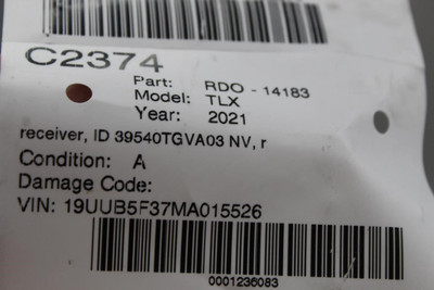 Audio Equipment Radio Receiver ID 39540TGVA03 Fits 21 TLX 42118 39540TGVA032M1