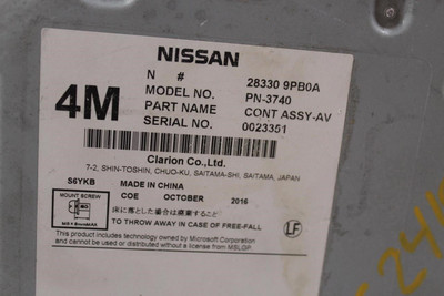 Audio Equipment Radio Receiver ID 28330-5ZA0A Fits 17-20 INFINITI QX60 42132 283309PB0A