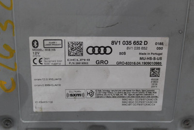 Audio Equipment Radio Receiver Opt I8L Fits 2019 AUDI A3 OEM #42140 8V1035652D
