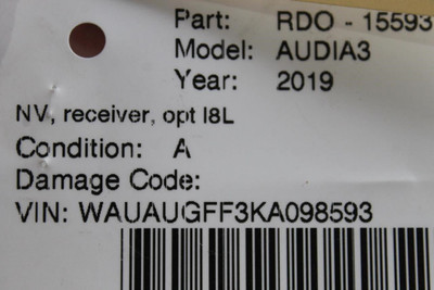 Audio Equipment Radio Receiver Opt I8L Fits 2019 AUDI A3 OEM #42140 8V1035652D