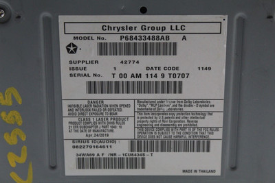 Audio Equipment Radio Receiver 6.5" Screen 2012-20 DODGE CARAVAN OEM #42283 P68433488AB